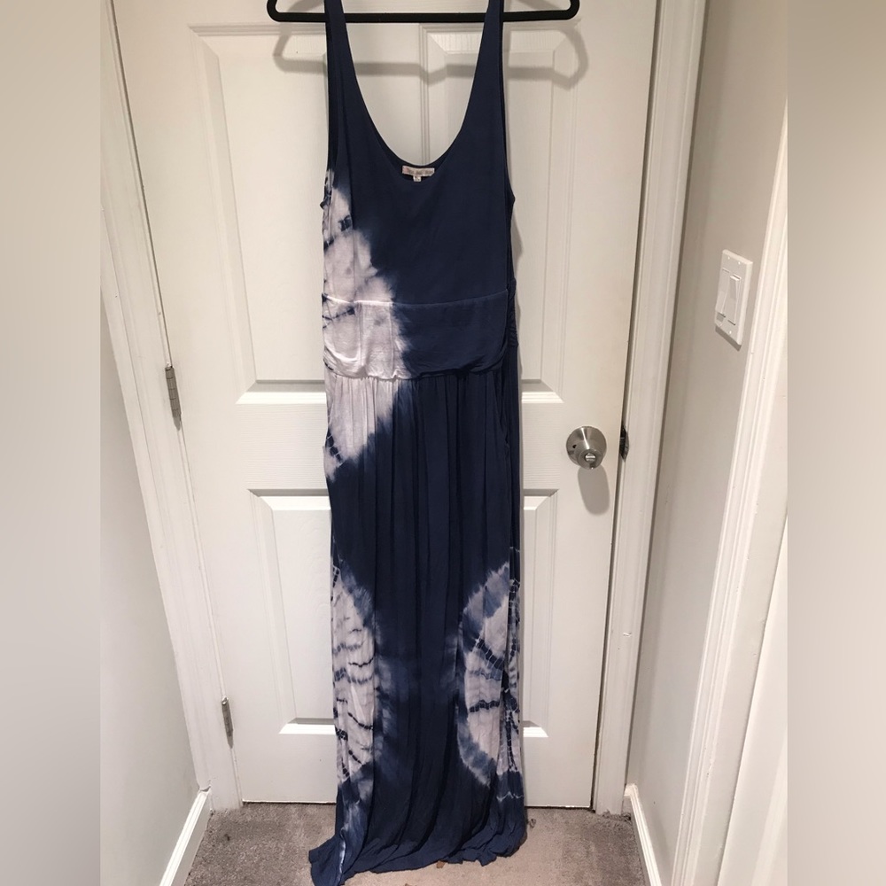 XL maxi indigo tie dye dress